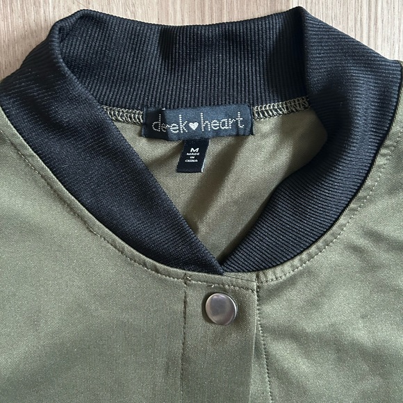 Olive Green Bomber Jacket - Picture 2 of 3